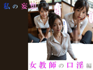 実写AI 私の妄想 女教師の口淫編（セリフ付コミック）ーAlicePJ 53
