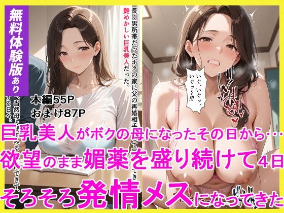 巨乳美人がボクの母になったその日からーー 欲望のまま媚薬を盛り続けて4日 そろそろ発情メスになってきたーえろまくら 11